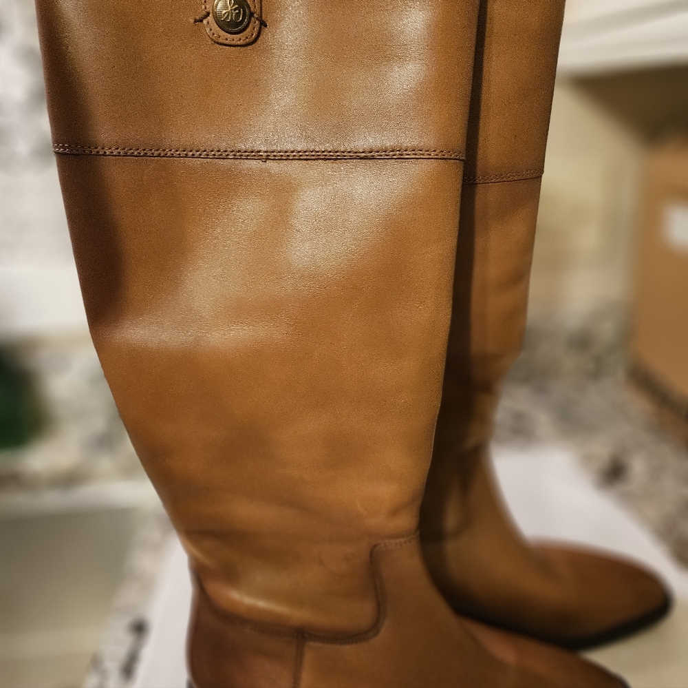 Sam Edelman Brown Leather Heeled Boots - Picture 2 of 4